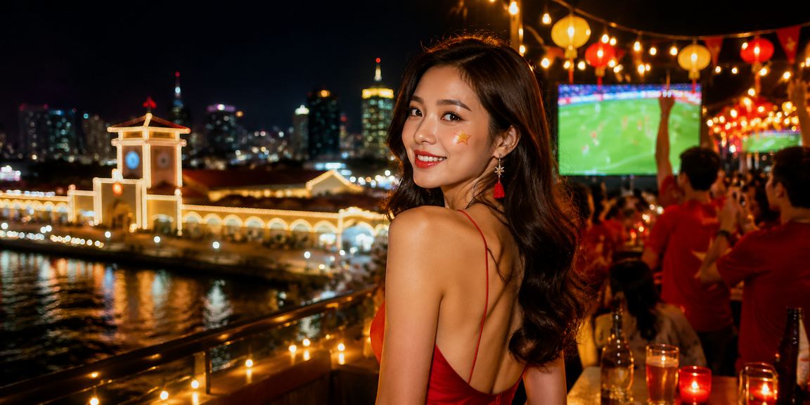Người chơi xem kết quả cá cược bóng đá tại bãi biển Hồ Chí Minh trên điện thoại