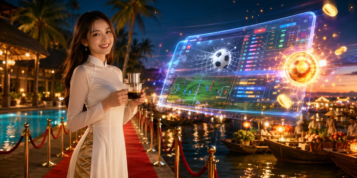 Người dùng thư giãn tại Mũi Né với cà phê và trò chơi casino trực tuyến trên điện thoại